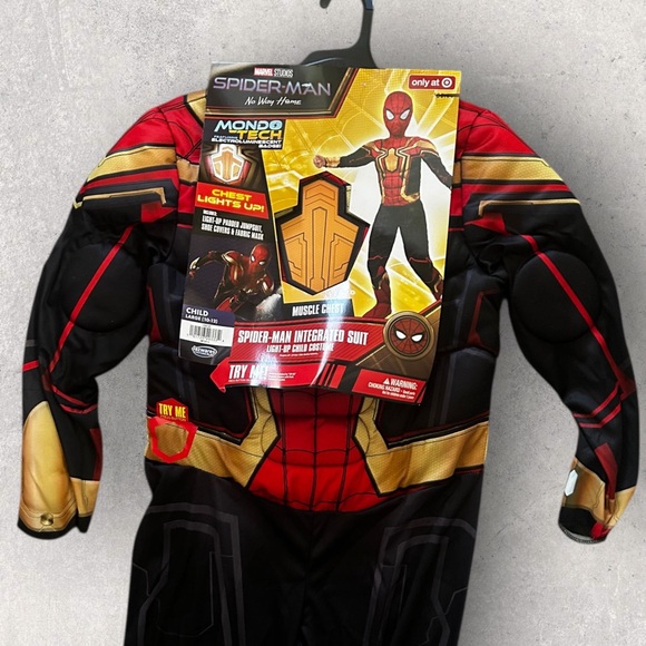 NWT Marvel spider-Man deluxe muscle, chest costume, kids, size small - Picture 8 of 8